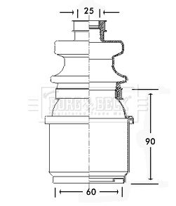 BORG & BECK Kaitsekumm, veovõll BCB2307